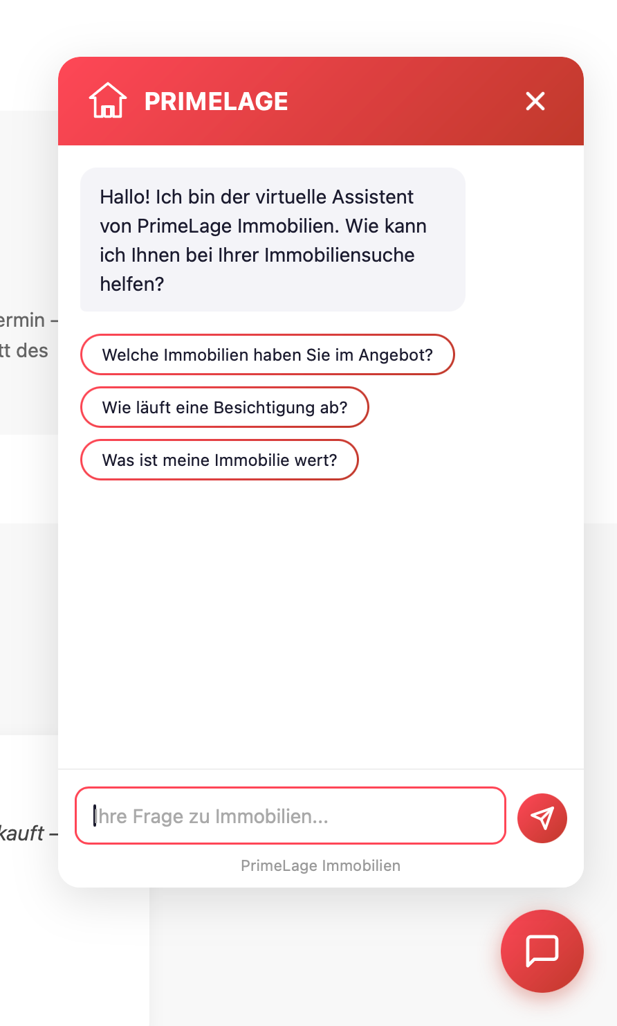 White Label Chatbot Vorschau